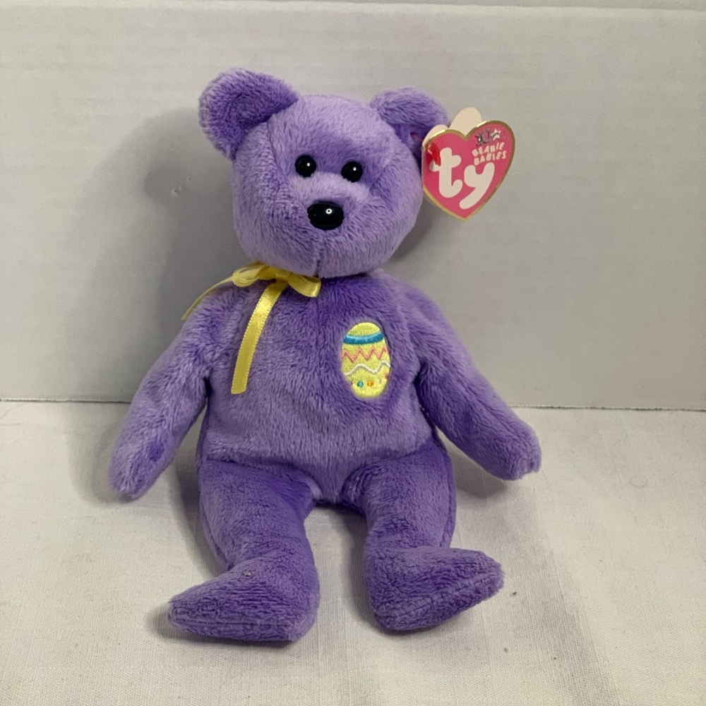 TY BEANIE BABY | “Eggs III” the Purple Easter Bear with tag